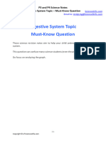 P3 and P4 Digestive System-Must Know Question