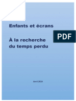 Enfants Et Écrans À La Recherche Du Temps Perdu: Avril 2024