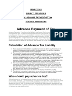 M-1 - Unit-2A ADVANCE PAYMENT OF TAX