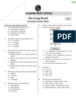 The Living World - Practice Sheet - Aarambh NEET 2024