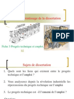 TD - Apprentissage de La Dissertation - Progrès Technique Et Emploi