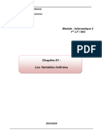 Chapitre 1 - Les Variables Indicées (Vecteurs Et Matrices)