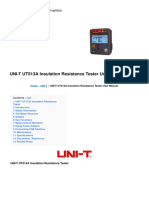 Ut513a Insulation Resistance Tester Manual