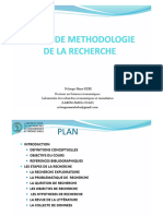 DR NDONGO KEBE COURS METHODOLOGIE DE LA RECHERCHE