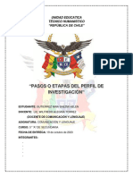 Pasos o Etapas Del Perfil de Investigación Shezmi Helen Gutierrez Nina 5 A