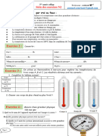 La Pression Et La Pression Atmospherique Serie D Exercices Non Corriges 5