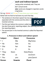 Direct and Indirect Speech