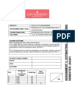 Bece3073 - Estimatingandcosting - Assignment 2