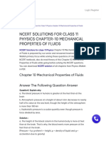 Class 12 Physics Chapter 10 - Mechanical Properties of Fluids - PW