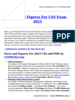 Facts and Figures For CSS Exam 2023