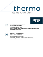 Fothermo en User Manuel Photovoltaic Water Heater