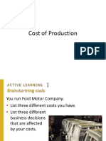 Cost of Production