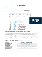 Past Simple and Continuus Worksheets