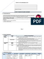 1° Grado - Proyecto de Aprendizaje N°01