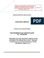 Pliego de Condiciones Oleoductos 8 Pulgadas