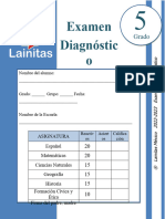 Septiembre - 5to Grado - Examen Diagnóstico (2022-2023)