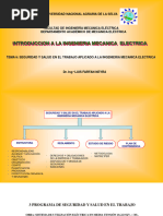 Tema 9. - Seguridad y Salud en El Trabajo Aplicado A La Ing. Mec. Elect.