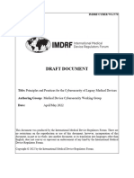 IMDRF Cybersecurity Proposed Document PDF