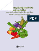 WHO - Five Keys To Growing Safer Fruits and Vegetables - Promoting Health by Decreasing Microbial Contamination (2012)