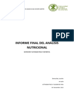 Informe Final Del Análisis Nutricional