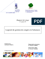 Rapport de Stage Sur La Gestion de Conges Et D Absences