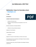 Lesson Notes Mathematics JSS3 Third Term