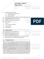 Unit 8 Balanced Score Card in Retail Operations: Structure