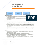 Elementos Formais e Estruturante Da Dança