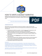 How To Write A Budget Narrative ARPA