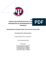 Trabajo de Investigación Estereotipos Educación Publica y Privada