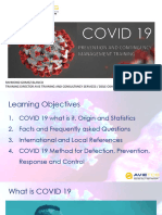 COVID 19 DETECTION, PREVENTION, RESPONSE AND CONTROl