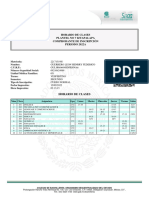 HORARIO - CLASES - Segundo Semestre