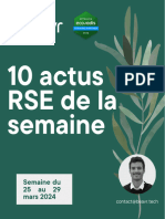 Les 10 Actus RSE À Ne Pas Manquer