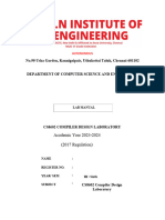 Cs8602 Lab Manual