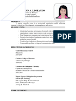 Krazelle Ann Leofando CV