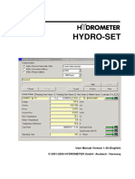 Hydro-Set: User Manual Version 1.49 (English) © 2001-2009 Hydrometer GMBH / Ansbach / Germany