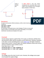 Resistance: Open Circuit Short Circuit