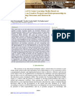 The Effectiveness of E-Comic Learning Media Based On Teaching Factory On Creative Projects and Entrepreneurship in Increasing Learning Outcomes and Interest in Entrepreneurship