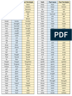 English - Past and Past Participle