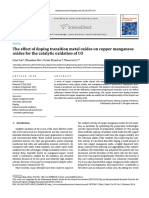 The Effect of Doping Transition Metal Oxides On Copper Manganese Oxides For The Catalytic Oxidation of CO