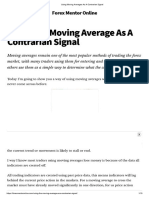 Using Moving Averages As A Contrarian Signal