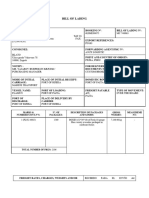 Bill of Lading Mango Seco