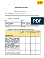 Modelo de Informe PSICOLABORAL. 