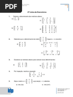 2 Lista de Exercícios