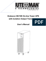 Endeavor 6 & 10kVA Tower UPS - Users Manual