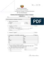 Évaluation Trimestriel de Français - 8e Classe