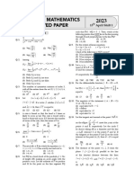 JEE Mains Mathematics 2023 13-April-Shift 1