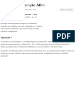 Exercícios de Função Afim (Função Do 1º Grau) - Toda Matéria