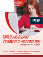 CPE Vocabulary List Proficiency Certificate in English