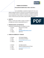 1.TDR Servicio de Instalación de Equipos Pozo 01